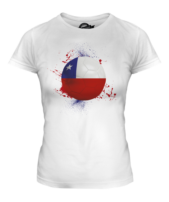 CHILE FOOTBALL LADIES T-SHIRT TEE TOP GIFT WORLD CUP SPORT