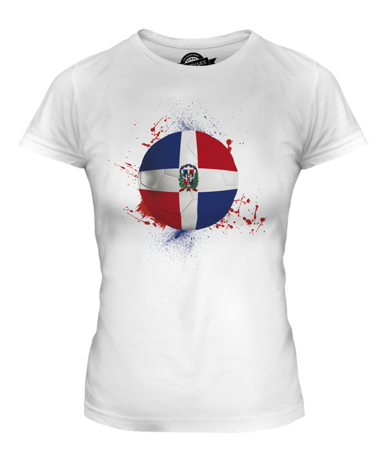 DOMINICAN REPUBLIC FOOTBALL LADIES T-SHIRT TEE TOP GIFT WORLD CUP SPORT