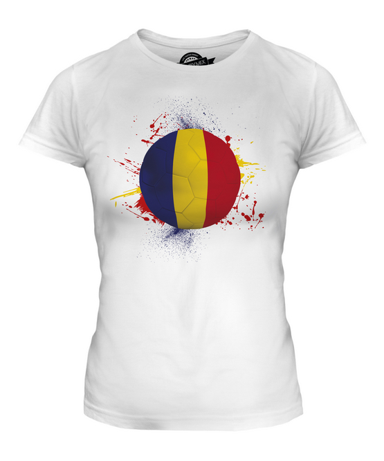 ROMANIA FOOTBALL LADIES T-SHIRT TEE TOP GIFT WORLD CUP SPORT