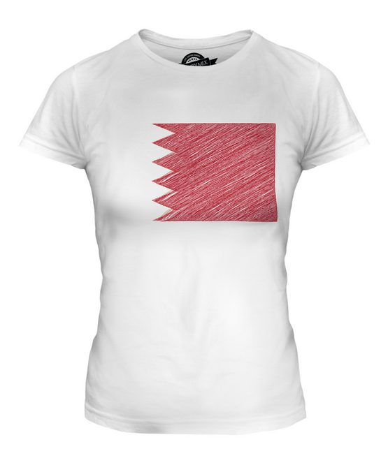 BAHRAIN SCRIBBLE FLAG LADIES T-SHIRT TEE TOP GIFT AL-BA?RAYN BAHRAINI