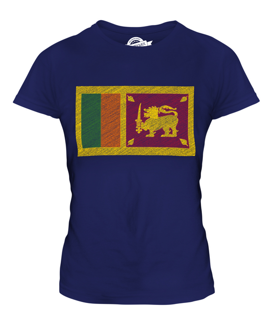 Zazzle Sri Lanka Cricket Flag Brush Stroke Gift T-Shirt, Men's, Size: Adult S, Navy Blue