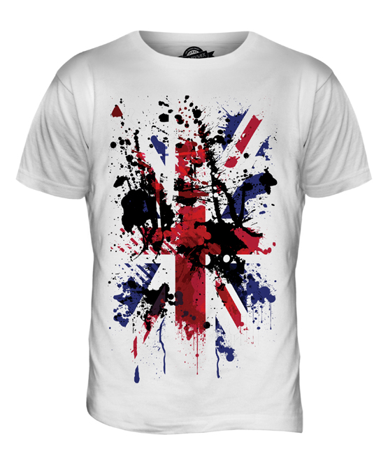 UNION JACK ABSTRACT PRINT MENS T-SHIRT GREAT BRITAIN FLAG UK UNITED KINGDOM TOP