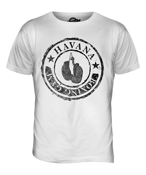 HAVANA BOXING GYM MENS FASHION T-SHIRT VINTAGE PRINT TOP BOXER GLOVES TRENDY
