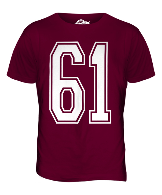 NUMBER 61 COLLEGIATE T-SHIRT VINTAGE SPORTS INSPIRED TOP