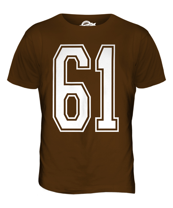 NUMBER 61 COLLEGIATE T-SHIRT VINTAGE SPORTS INSPIRED TOP