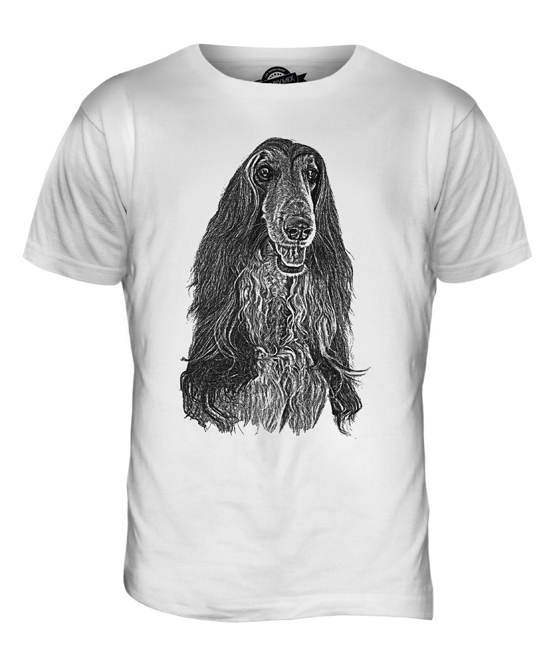 AFGHAN GREYHOUND SKETCH MENS T SHIRT TEE SHIRT XS S M L XL 2XL 3XL 4XL 5XL