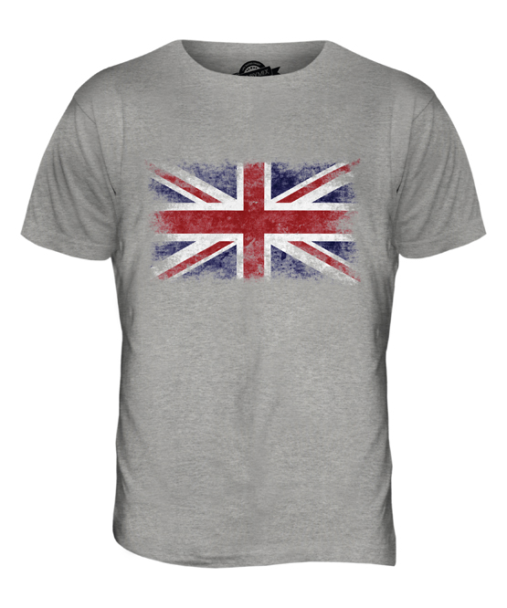 UNION JACK DISTRESSED FLAG MENS T-SHIRT TOP UK GB GREAT BRITAIN UNITED ...