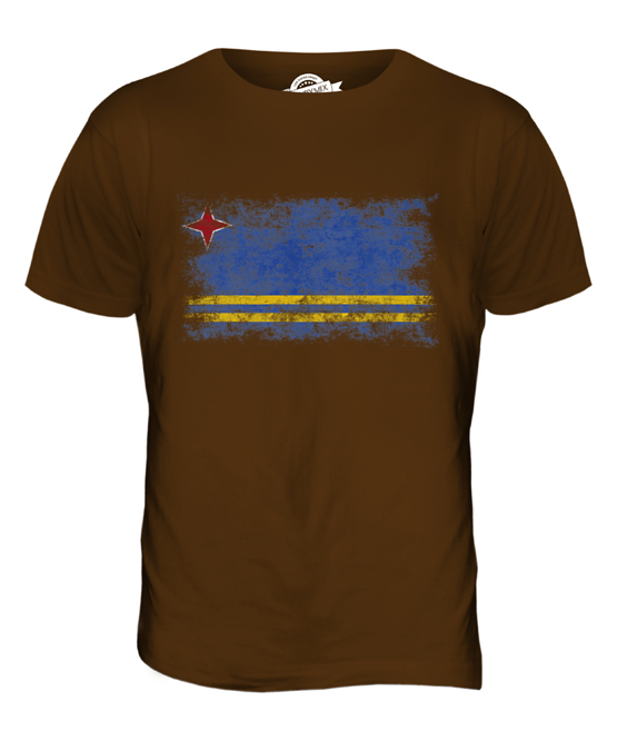 ARUBA DISTRESSED FLAG MENS T-SHIRT TOP ARUBAN SHIRT FOOTBALL JERSEY GIFT - Picture 14 of 21