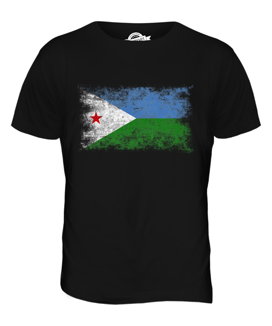 DJIBOUTI DISTRESSED FLAG MENS T-SHIRT TOP J?B?T? DJIBOUTIAN DJIBOUTI SHIRT