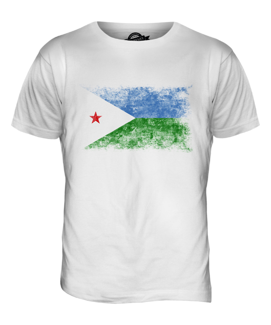 DJIBOUTI DISTRESSED FLAG MENS T-SHIRT TOP J?B?T? DJIBOUTIAN DJIBOUTI SHIRT