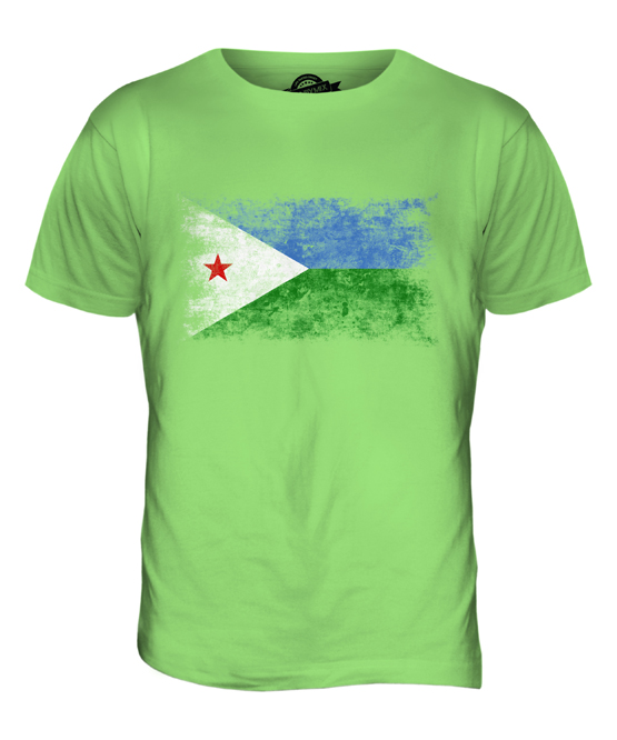 DJIBOUTI DISTRESSED FLAG MENS T-SHIRT TOP J?B?T? DJIBOUTIAN DJIBOUTI SHIRT