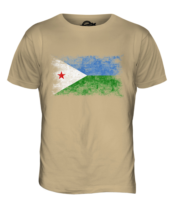 DJIBOUTI DISTRESSED FLAG MENS T-SHIRT TOP J?B?T? DJIBOUTIAN DJIBOUTI SHIRT