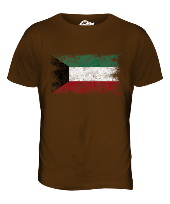 KUWAIT DISTRESSED FLAG MENS TSHIRT TOP ALKUWAYT FOOTBALL KUWAITI GIFT