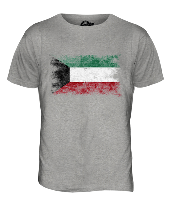 KUWAIT DISTRESSED FLAG MENS TSHIRT TOP ALKUWAYT FOOTBALL KUWAITI GIFT