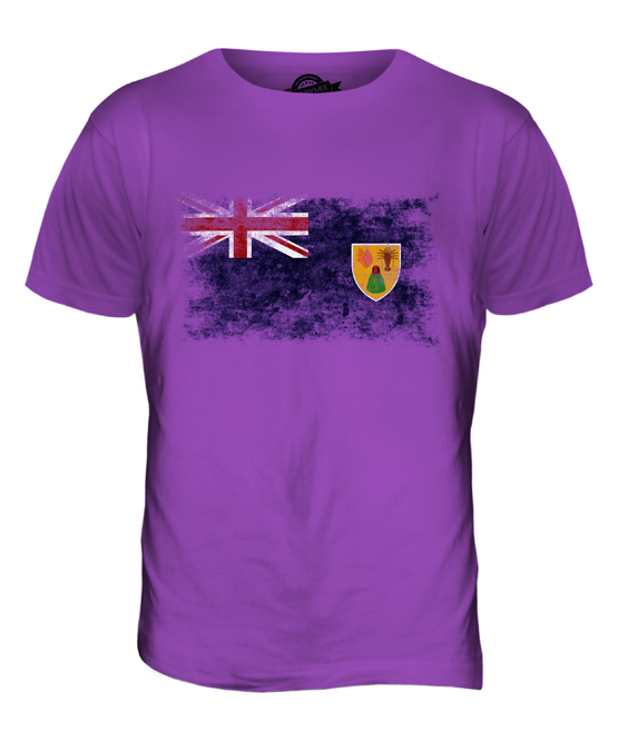 ISOLE TURKS E CAICOS BANDIERA VENDEMMIA T-SHIRT UOMO TEE SHIRT XS S M L XL 2XL - Foto 19 di 21