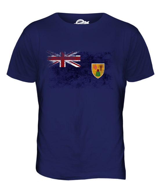 ISOLE TURKS E CAICOS BANDIERA VENDEMMIA T-SHIRT UOMO TEE SHIRT XS S M L XL 2XL - Foto 5 di 21