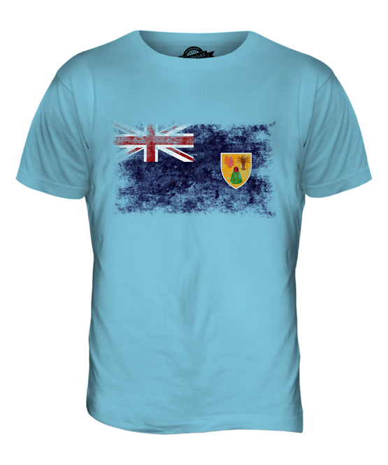 ISOLE TURKS E CAICOS BANDIERA VENDEMMIA T-SHIRT UOMO TEE SHIRT XS S M L XL 2XL - Foto 17 di 21