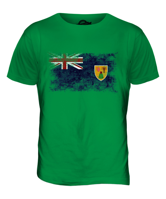 ISOLE TURKS E CAICOS BANDIERA VENDEMMIA T-SHIRT UOMO TEE SHIRT XS S M L XL 2XL - Foto 11 di 21