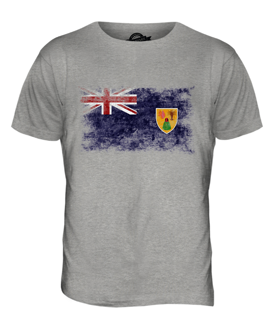 ISOLE TURKS E CAICOS BANDIERA VENDEMMIA T-SHIRT UOMO TEE SHIRT XS S M L XL 2XL - Foto 4 di 21