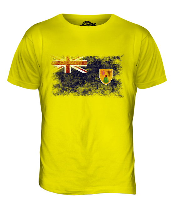 ISOLE TURKS E CAICOS BANDIERA VENDEMMIA T-SHIRT UOMO TEE SHIRT XS S M L XL 2XL - Foto 10 di 21