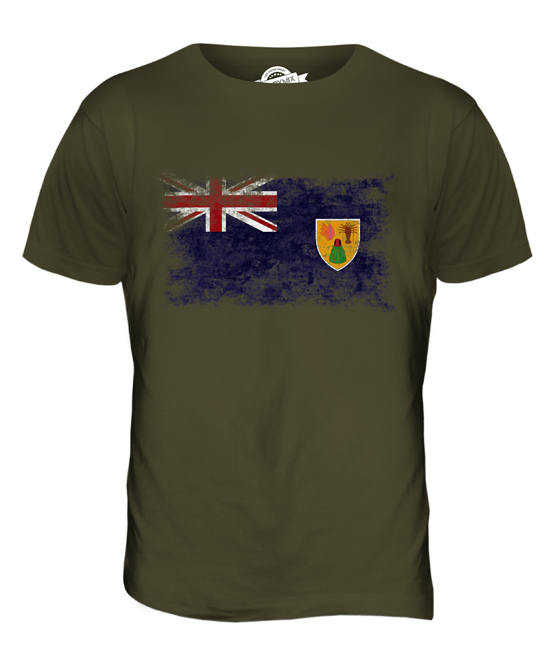 ISOLE TURKS E CAICOS BANDIERA VENDEMMIA T-SHIRT UOMO TEE SHIRT XS S M L XL 2XL - Foto 15 di 21