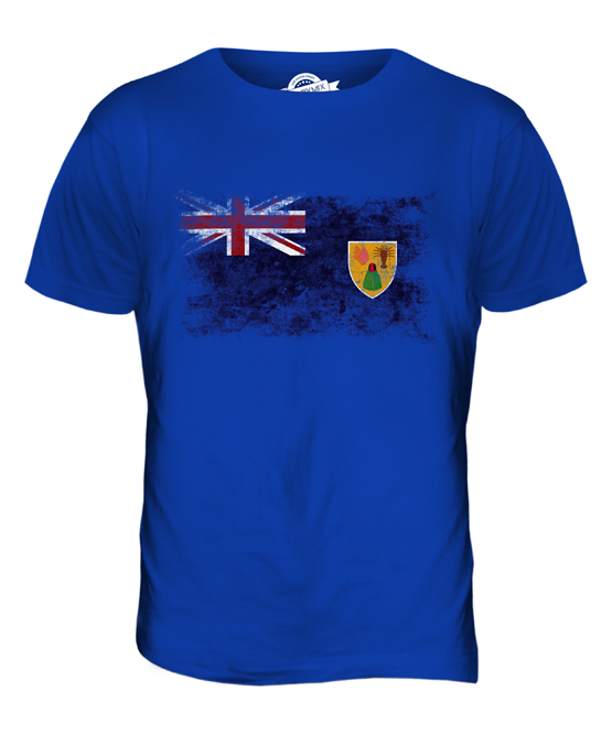 ISOLE TURKS E CAICOS BANDIERA VENDEMMIA T-SHIRT UOMO TEE SHIRT XS S M L XL 2XL - Foto 18 di 21