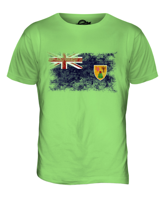 ISOLE TURKS E CAICOS BANDIERA VENDEMMIA T-SHIRT UOMO TEE SHIRT XS S M L XL 2XL - Foto 12 di 21