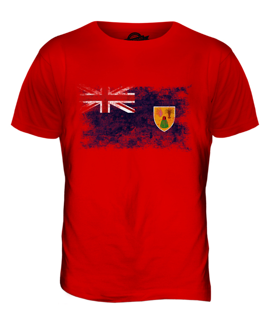 ISOLE TURKS E CAICOS BANDIERA VENDEMMIA T-SHIRT UOMO TEE SHIRT XS S M L XL 2XL - Foto 7 di 21