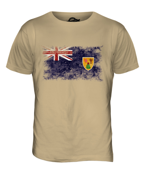 ISOLE TURKS E CAICOS BANDIERA VENDEMMIA T-SHIRT UOMO TEE SHIRT XS S M L XL 2XL - Foto 16 di 21