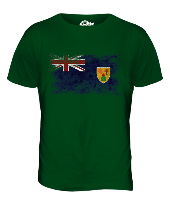 ISOLE TURKS E CAICOS BANDIERA VENDEMMIA T-SHIRT UOMO TEE SHIRT XS S M L XL 2XL - Foto 13 di 21