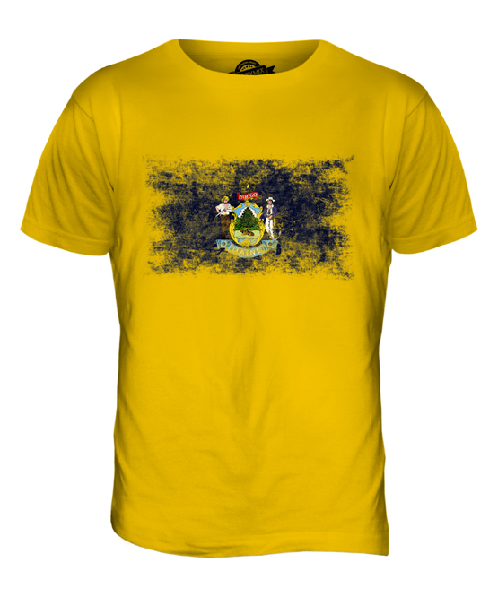MAINE STATE DISTRESSED FLAG MENS T-SHIRT TOP MAINER SHIRT JERSEY GIFT - Picture 9 of 21