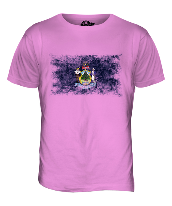 MAINE STATE DISTRESSED FLAG MENS T-SHIRT TOP MAINER SHIRT JERSEY GIFT - Picture 20 of 21