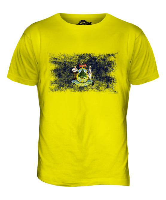MAINE STATE DISTRESSED FLAG MENS T-SHIRT TOP MAINER SHIRT JERSEY GIFT - Picture 10 of 21