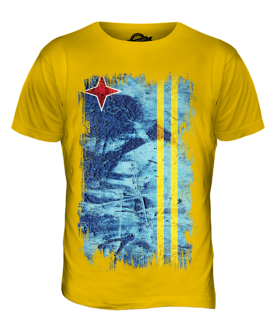 ARUBA GRUNGE FLAG MENS T-SHIRT TEE TOP ARUBAN SHIRT FOOTBALL JERSEY GIFT - Picture 9 of 21