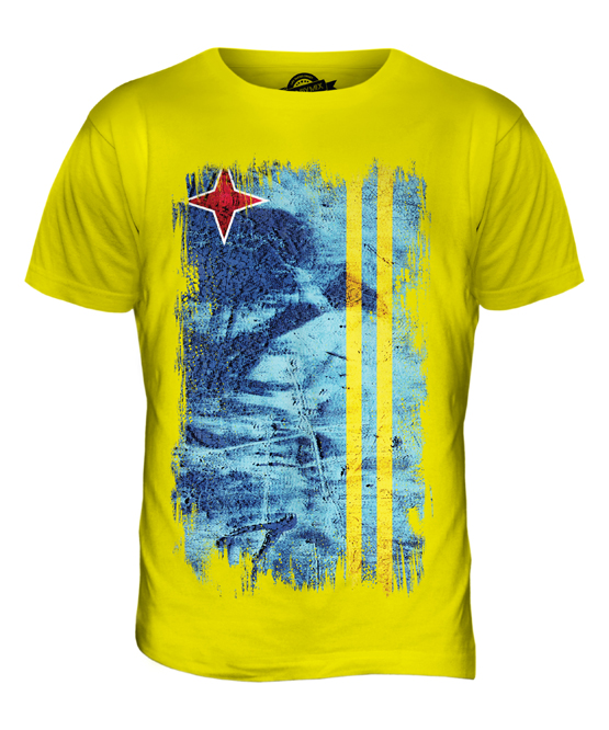 ARUBA GRUNGE FLAG MENS T-SHIRT TEE TOP ARUBAN SHIRT FOOTBALL JERSEY GIFT - Picture 10 of 21
