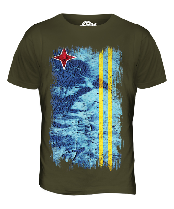 ARUBA GRUNGE FLAG MENS T-SHIRT TEE TOP ARUBAN SHIRT FOOTBALL JERSEY GIFT - Picture 15 of 21