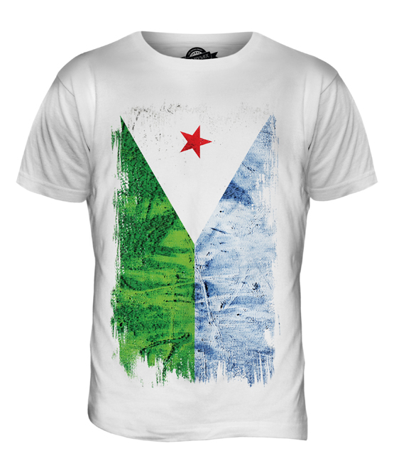 DJIBOUTI GRUNGE FLAG MENS T-SHIRT TEE TOP J?B?T? DJIBOUTIAN DJIBOUTI SHIRT