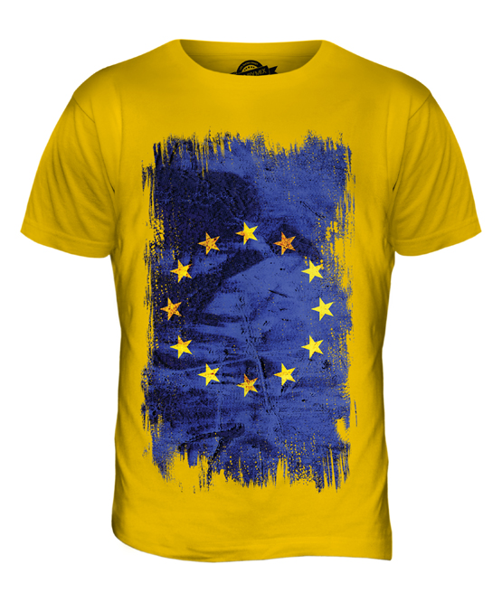 EUROPEAN UNION GRUNGE FLAG MENS TSHIRT TEE TOP FOOTBALL GIFT SHIRT