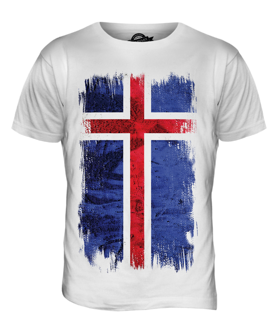 ISLAND GRUNGE FLAG MENS T SHIRT TEE SHIRT XS S M L XL 2XL 3XL 4XL 5XL