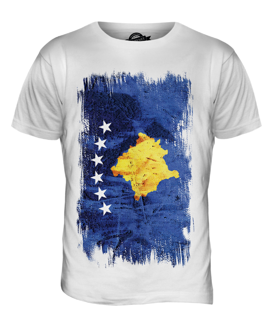 KOSOVO GRUNGE FLAG MENS T-SHIRT TEE TOP KOSOVA KOSOVAR ?????? FOOTBALL KOSOVAN