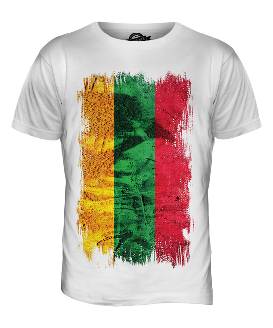 LITHUANIA GRUNGE FLAG MENS T SHIRT TEE SHIRT XS S M L XL 2XL 3XL 4XL 5XL