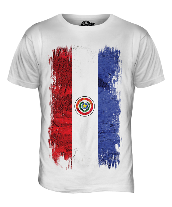 PARAGUAY GRUNGE FLAG MENS T SHIRT TEE SHIRT XS S M L XL 2XL 3XL 4XL 5XL