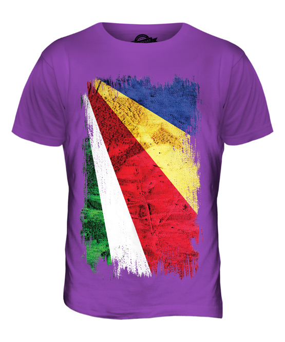 SEYCHELLEN GRUNGE FLAGGE HERREN T-SHIRT TEE SHIRT XS S M L XL 2XL 3XL 4XL 5XL - Bild 19 von 21