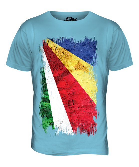 SEYCHELLEN GRUNGE FLAGGE HERREN T-SHIRT TEE SHIRT XS S M L XL 2XL 3XL 4XL 5XL - Bild 17 von 21