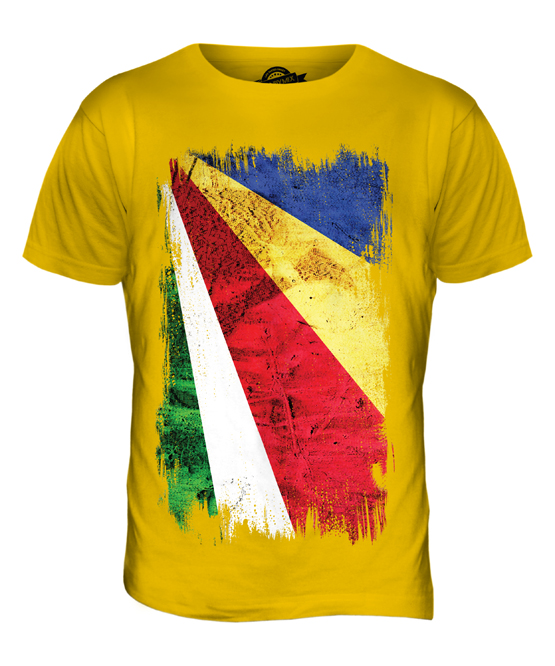 SEYCHELLEN GRUNGE FLAGGE HERREN T-SHIRT TEE SHIRT XS S M L XL 2XL 3XL 4XL 5XL - Bild 9 von 21