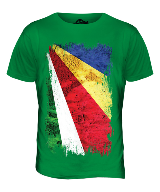 SEYCHELLEN GRUNGE FLAGGE HERREN T-SHIRT TEE SHIRT XS S M L XL 2XL 3XL 4XL 5XL - Bild 11 von 21