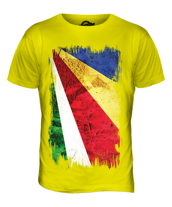SEYCHELLEN GRUNGE FLAGGE HERREN T-SHIRT TEE SHIRT XS S M L XL 2XL 3XL 4XL 5XL - Bild 10 von 21