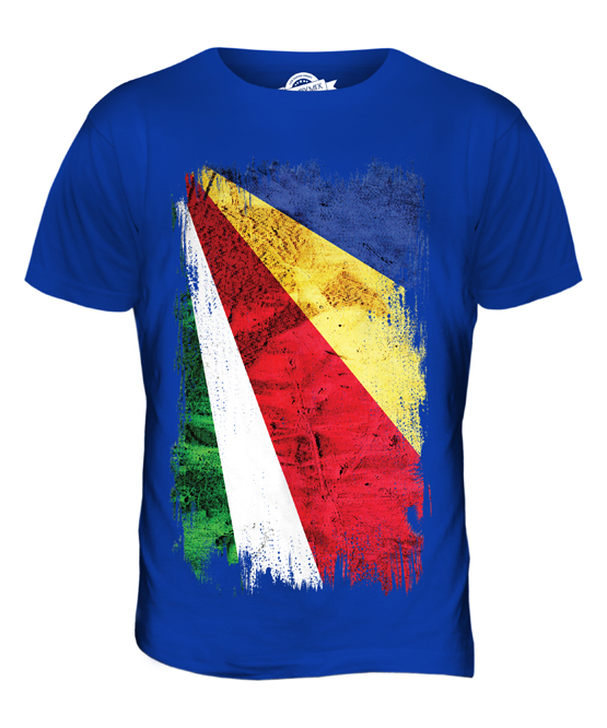 SEYCHELLEN GRUNGE FLAGGE HERREN T-SHIRT TEE SHIRT XS S M L XL 2XL 3XL 4XL 5XL - Bild 18 von 21