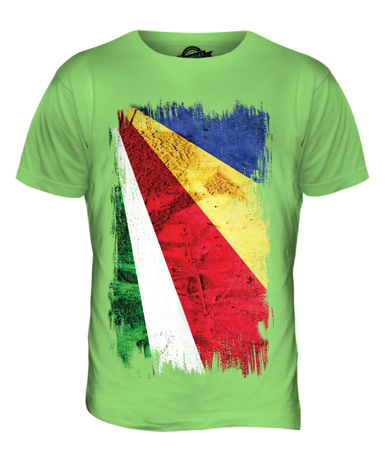 SEYCHELLEN GRUNGE FLAGGE HERREN T-SHIRT TEE SHIRT XS S M L XL 2XL 3XL 4XL 5XL - Bild 12 von 21