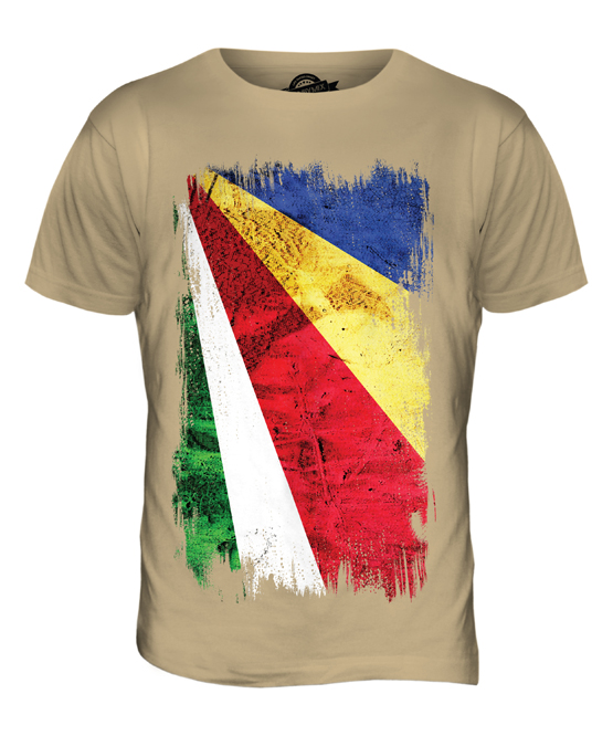 SEYCHELLEN GRUNGE FLAGGE HERREN T-SHIRT TEE SHIRT XS S M L XL 2XL 3XL 4XL 5XL - Bild 16 von 21